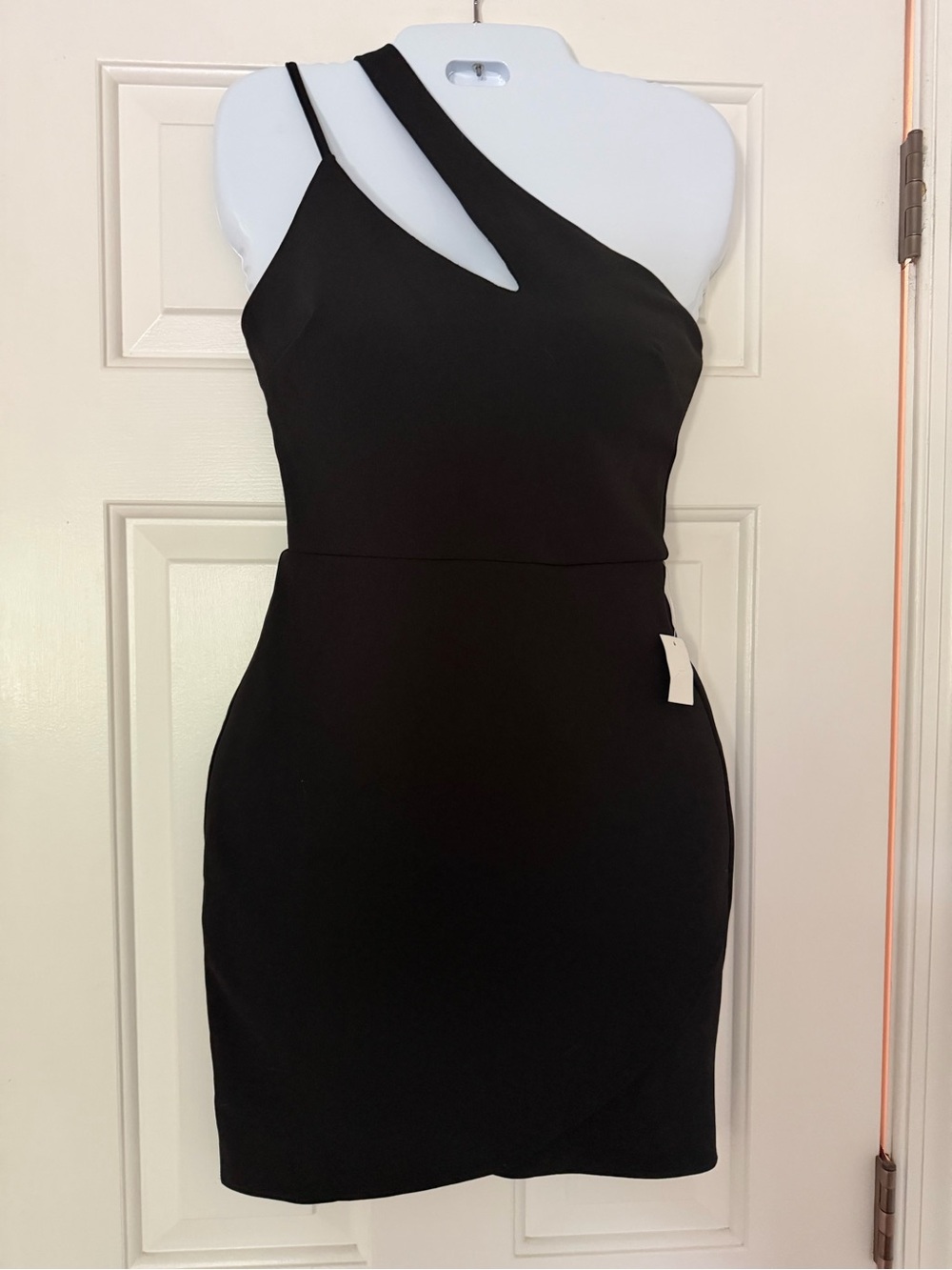 B.Darlin NWT Black One Shoulder Bodycon Mini Dress Size 1/2